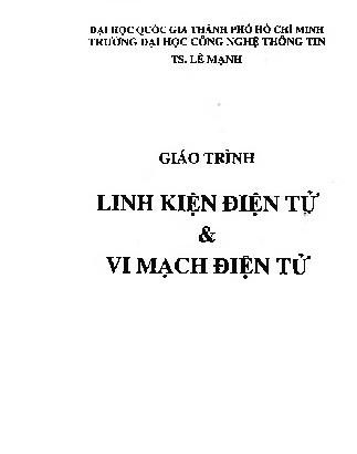 Giáo trình Linh kiện điện tử và vi mạch điện tử