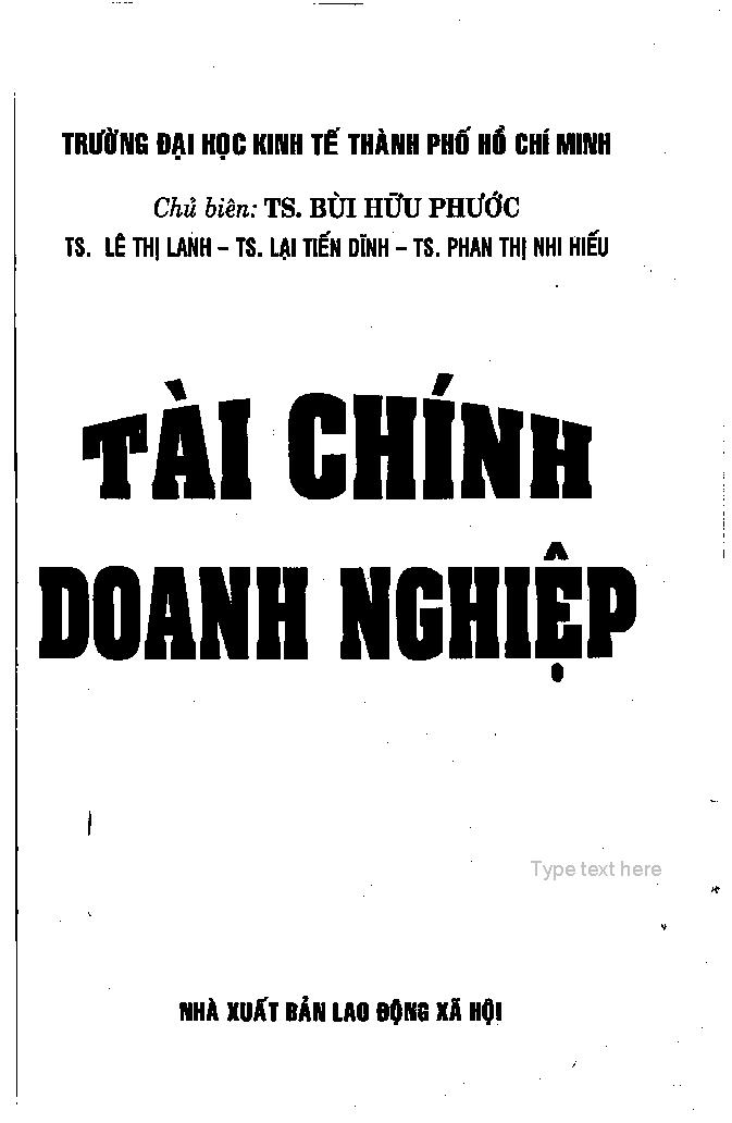 Tài chính doanh nghiệp