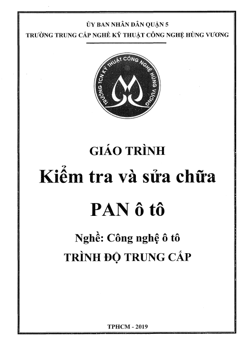 Giáo trình Kiểm tra và sữa chữa Pan ô tô