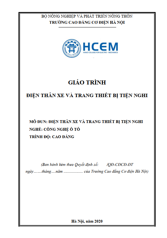 Giáo trình Điện thân xe và trang bị tiện nghi