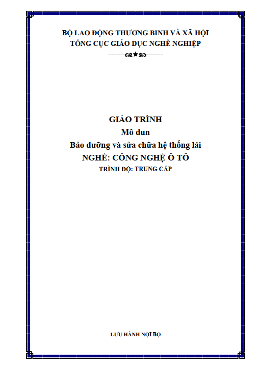 Giáo trình Mô đun sửa chữa và bảo dưỡng hệ thống lái