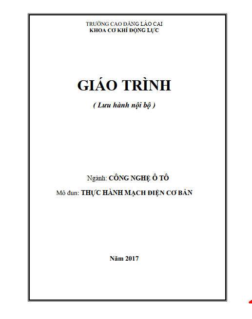 Giáo trình công nghệ ô tô