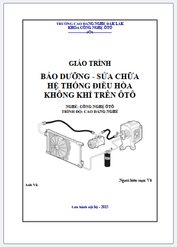 Giáo trình bảo dưỡng - sửa chữa hệ thống điều hòa không khí trên ô tô