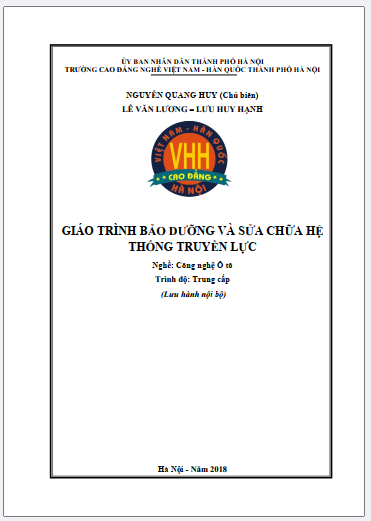 Giáo trình bảo dưỡng và sửa chữa hệ thống truyền lực