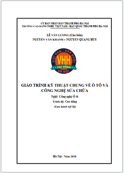 Giáo trình Kỹ thuật chung về ô tô và công nghệ sửa chữa