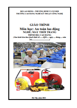 Giáo trình môn học An toàn lao động nghề May thời trang (Cao đẳng)