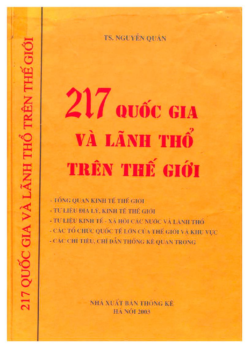 217 Quốc gia và lãnh thổ trên thế giới