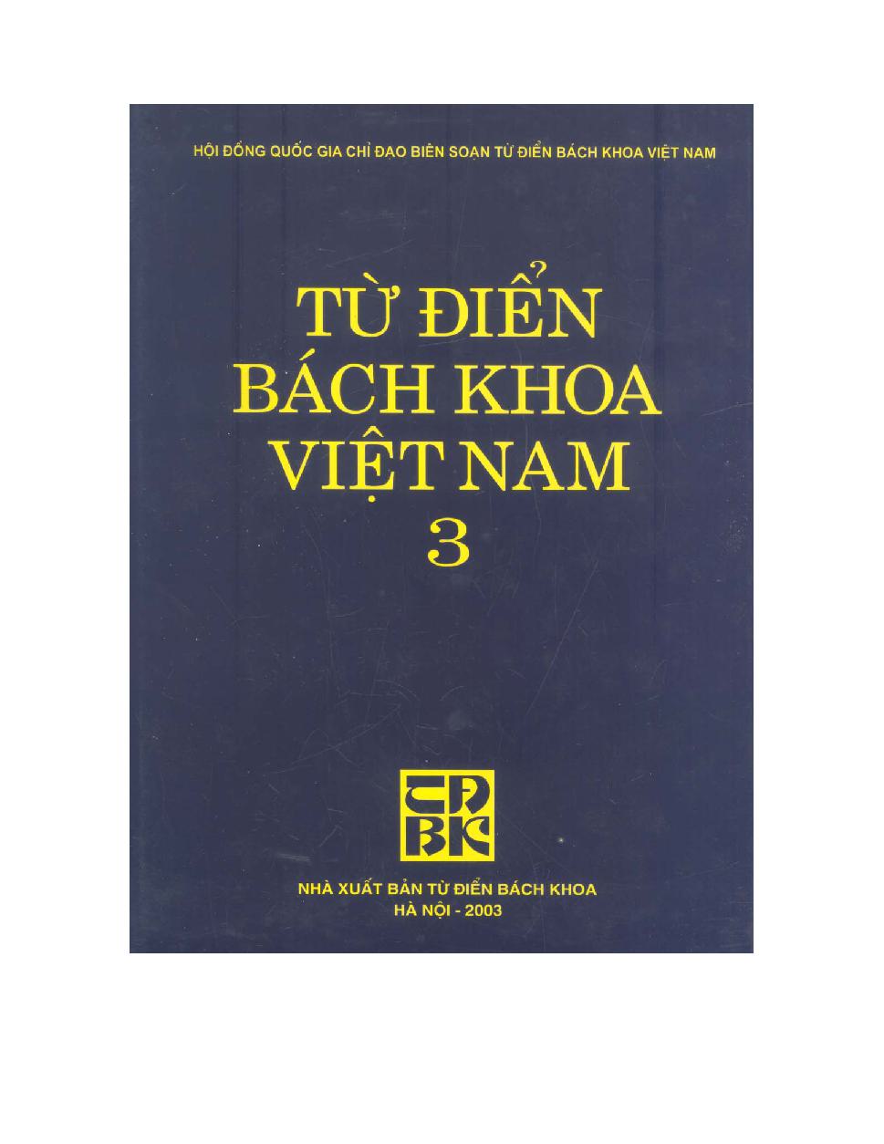 Từ điển bách khoa Việt Nam 3