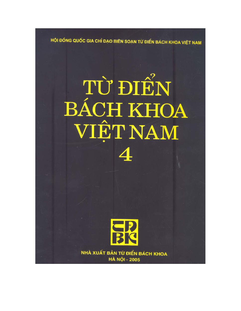 Từ điển bách khoa Việt Nam 4