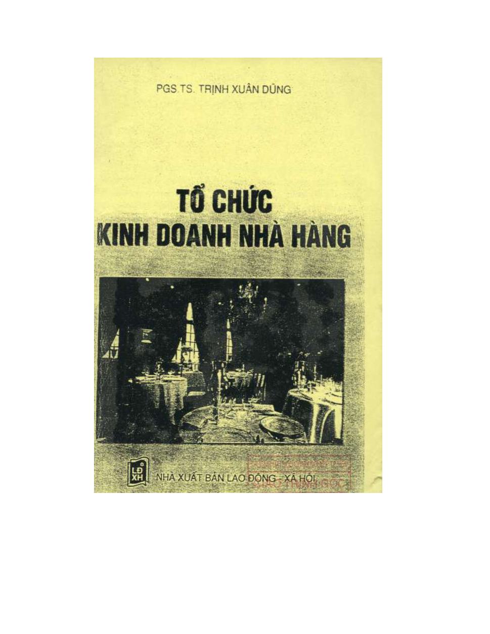 Tổ chức kinh doanh nhà hàng