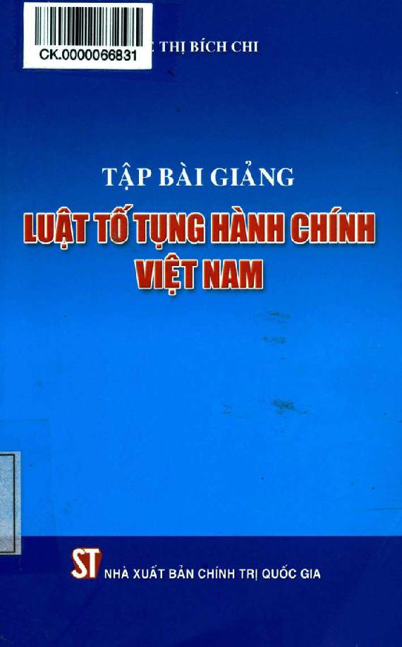 Tập bài giảng Luật tố tụng hành chính Việt Nam