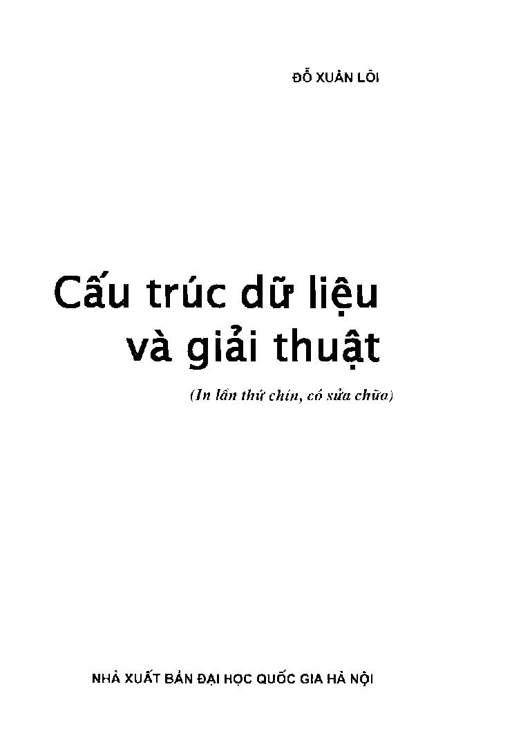 Cấu trúc dữ liệu và giải thuật