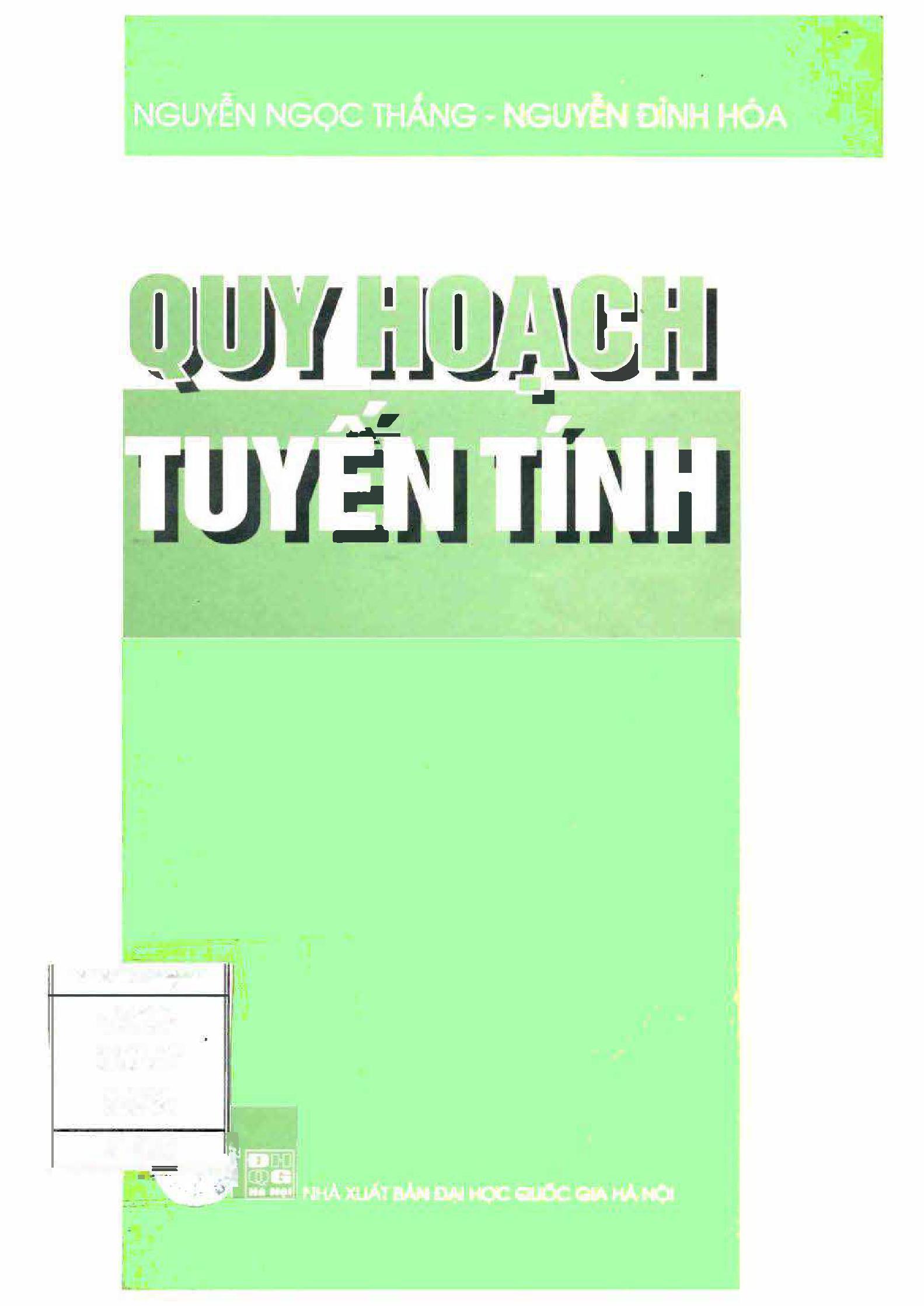 Quy hoạch tuyến tính