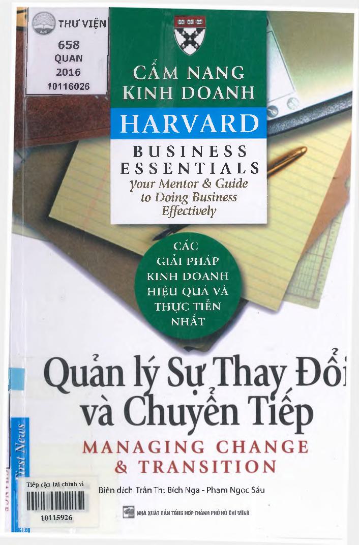 Quản lý sự thay đổi và chuyển tiếp - Managing Change and Transition