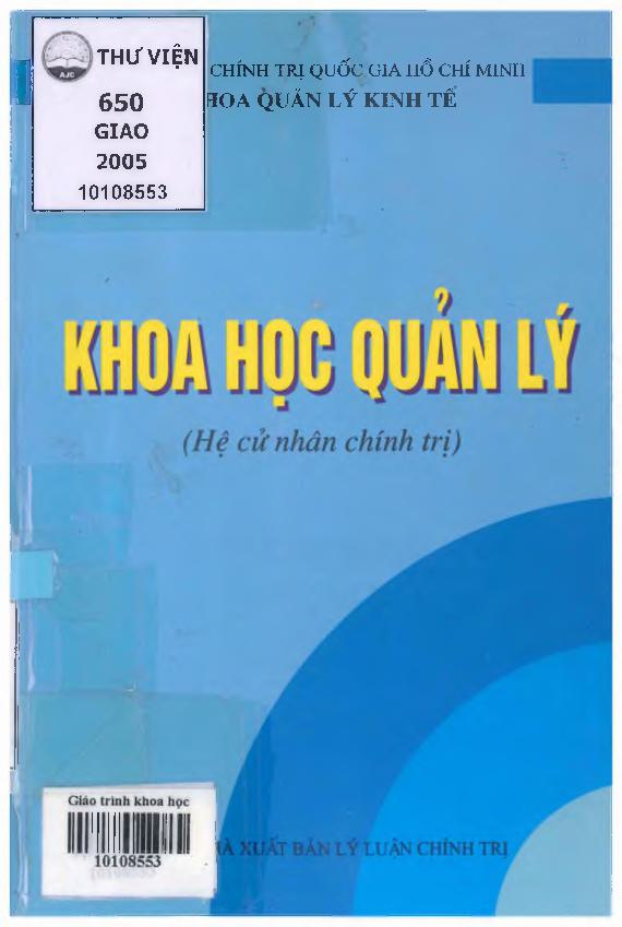 Giáo trình khoa học quản lý