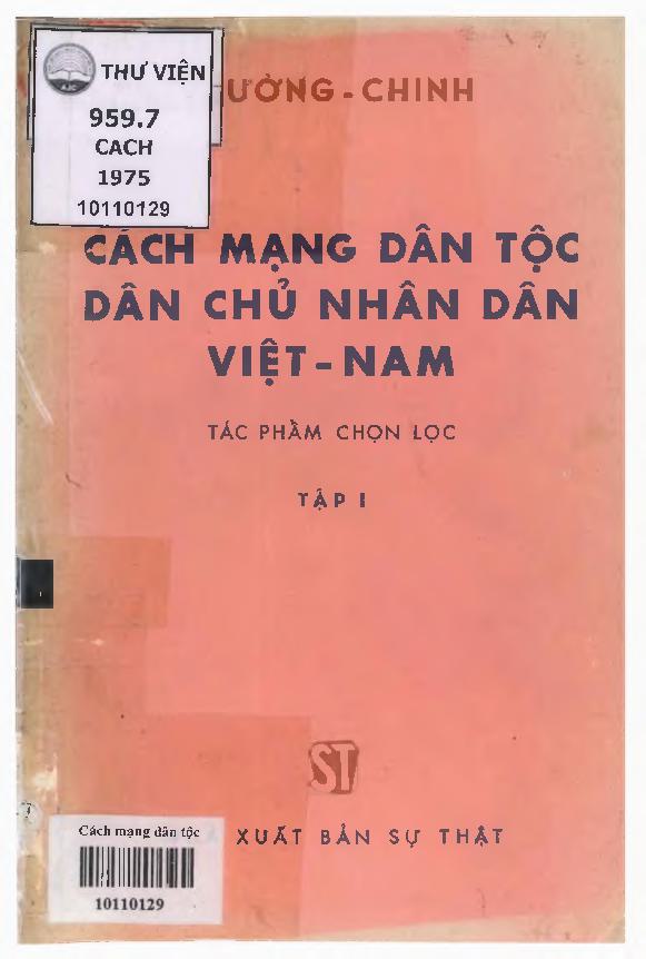 Cách mạng dân tộc dân chủ nhân dân Việt Nam, tập 1