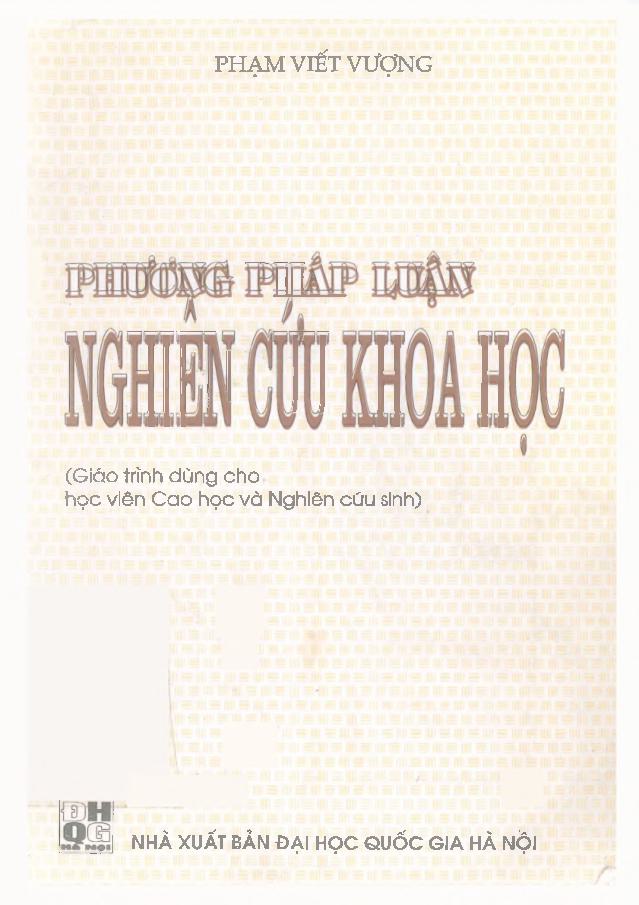 Phương pháp luận nghiên cứu khoa học