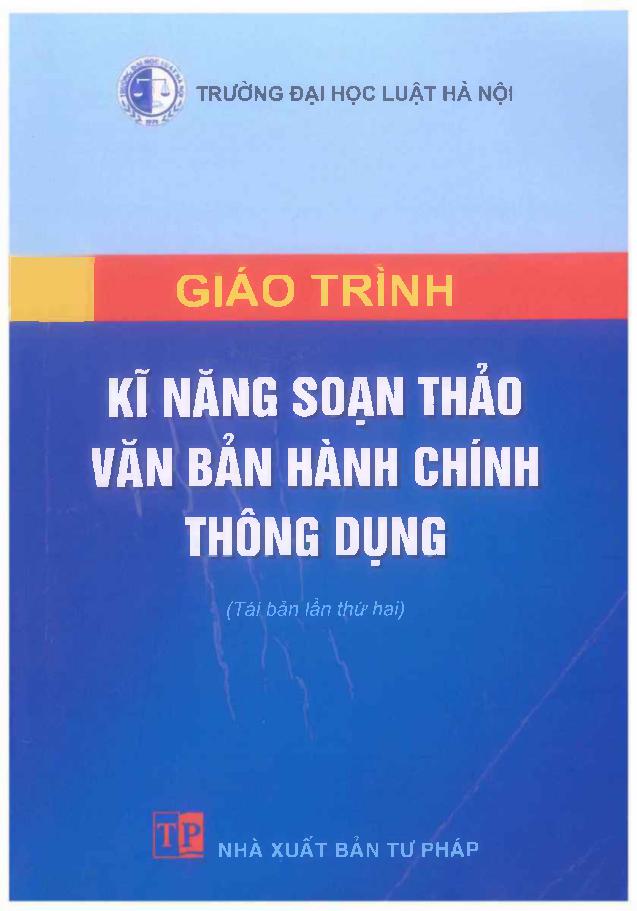 Giáo trình kỹ năng soạn thảo văn bản hành chính thông dụng