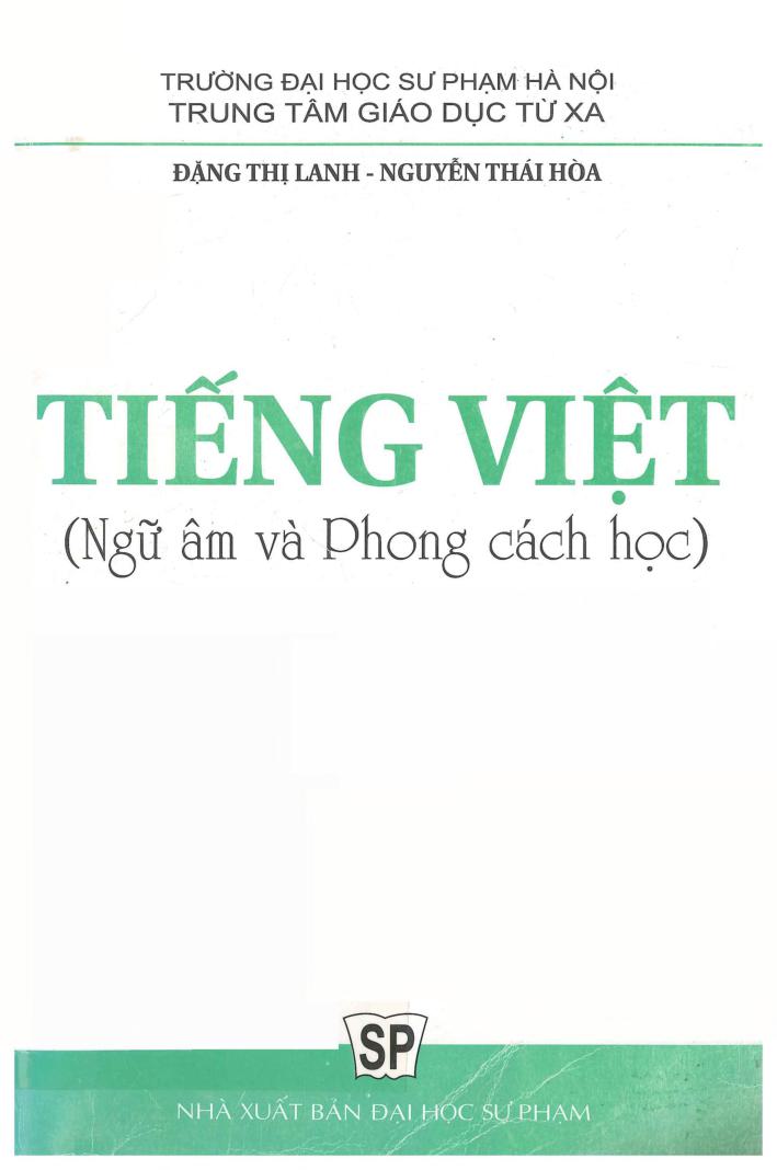 Giáo trình tiếng Việt (ngữ âm và phong cách học)