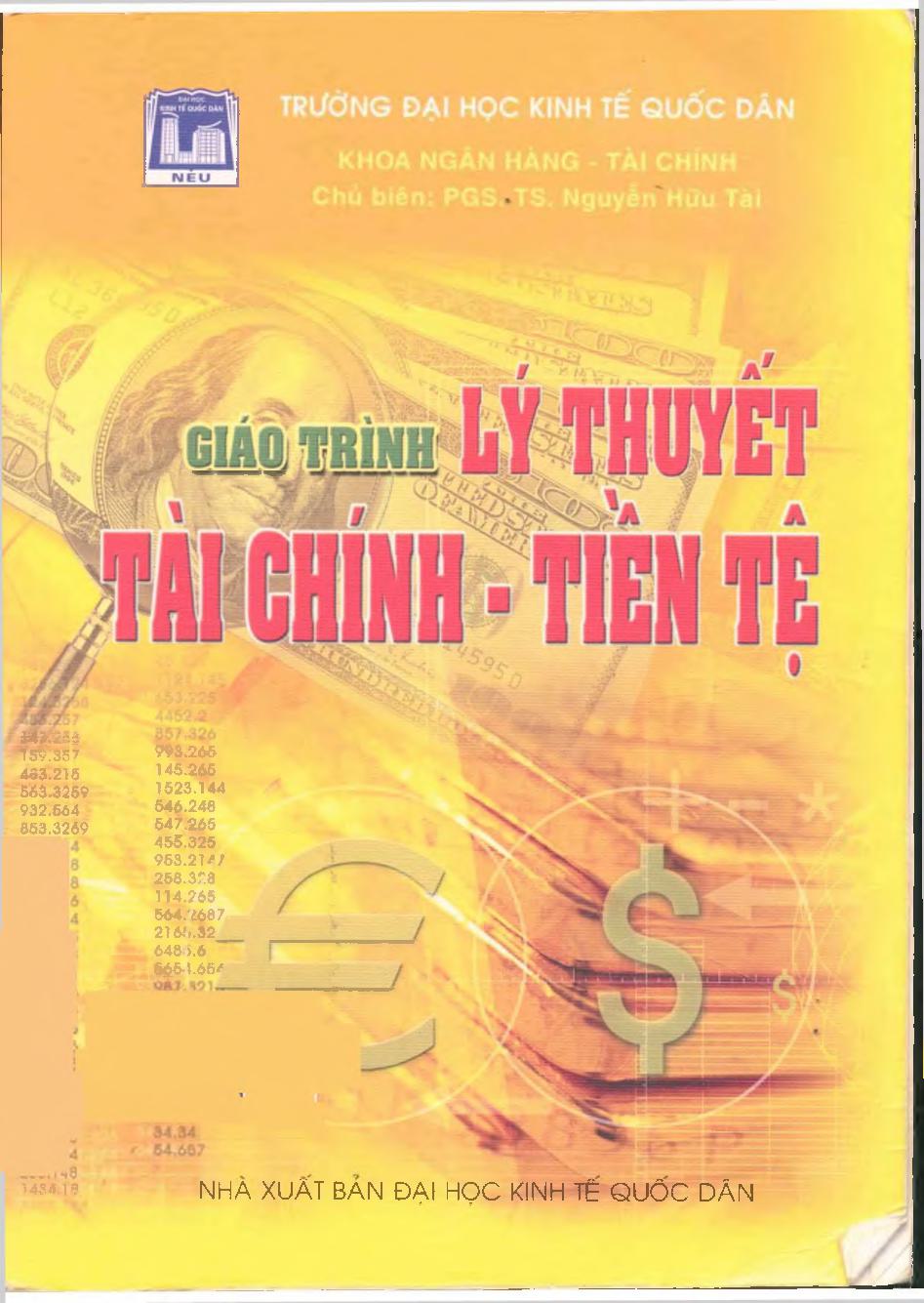 Giáo trình lý thuyết tài chính – Tiền tệ