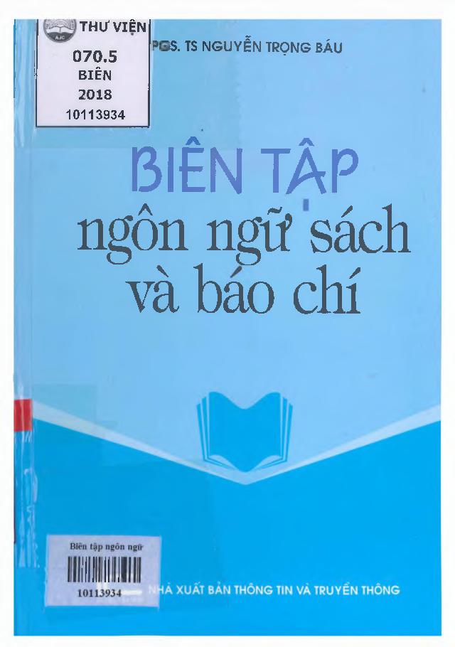 Biên tập ngôn ngữ sách và báo chí