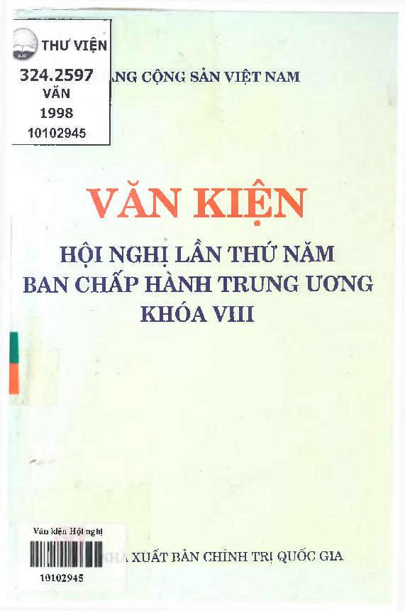 Văn kiện Hội nghị lần thứ 5 Ban chấp hành Trung ương  khoá VIII 